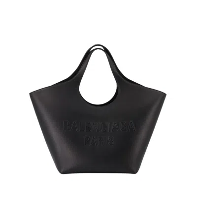 Balenciaga Woman Black Leather Medium Mary-kate Shopping Bag
