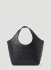 Balenciaga Black Leather Large Mary-kate Shopping Bag In Black