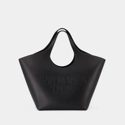 Balenciaga Woman Black Leather Medium Mary-kate Shopping Bag