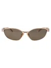 Balenciaga Gold Mercury Rectangular Metal Sunglasses
