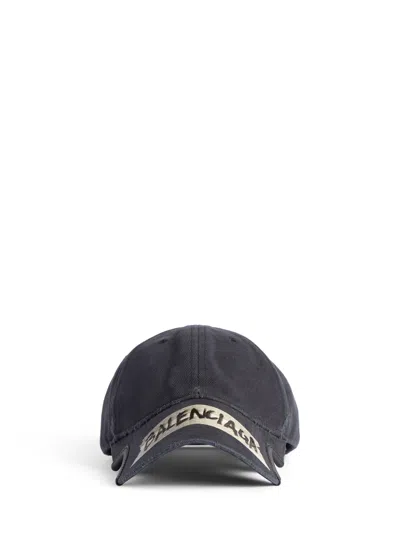 Balenciaga Masking Tape Baseball Cap In Black