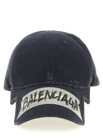 Balenciaga Masking Tape Beanie In Black