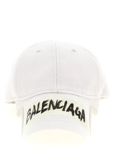 Balenciaga Masking Tape Beanie In White