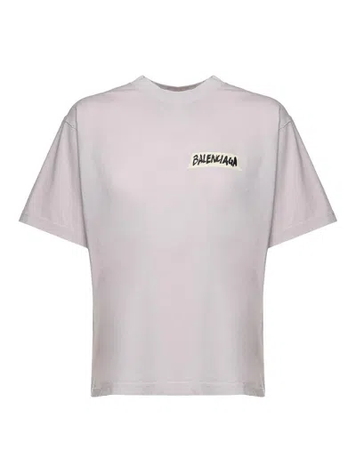 Balenciaga Masking Tape Dry Jersey T-shirt In Neutral