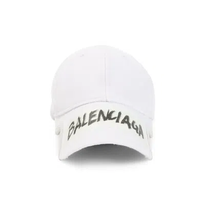 Balenciaga Masking Tape Hat In White
