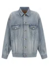 Balenciaga Collared Regular Jacket Long Sleeves Pockets In Blue