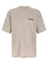 Balenciaga Oversized Logo-print Cotton-jersey T-shirt In Neutral