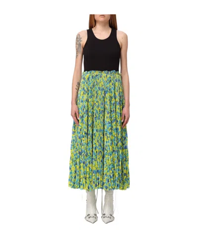 Balenciaga Matching Dress In Green