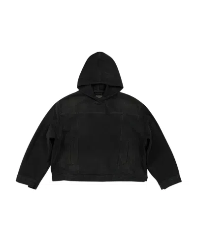 BALENCIAGA BALENCIAGA DISTRESSED DENIM HOODIE