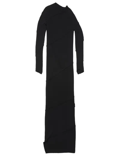 Balenciaga Spiral Maxi Dress In Black