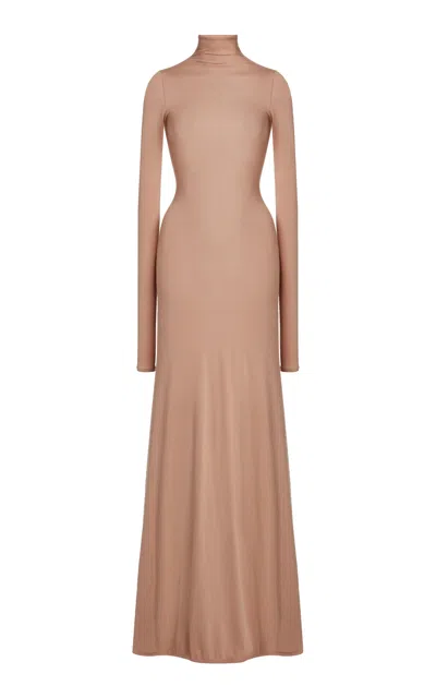 Balenciaga Maxi Flat Dress In Neutral