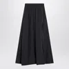 Balenciaga Embroidered Logo Long Skirt In Black