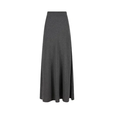 Pre-owned Balenciaga Maxi Skirt 'dark Heather Grey' | Women's Size S In Gray
