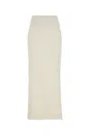 Balenciaga Off White High Waist Long Tweed Skirt