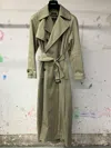 Balenciaga Maxi Trench Coat In Green