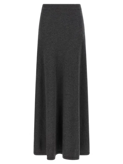 Balenciaga Maxi Wool Skirt In Black