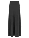 Balenciaga Long Grey Wool Skirt In Gray