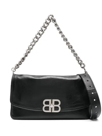 Pre-owned Balenciaga Medium Bb Shoulder Bag In Black