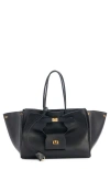 Balenciaga Medium Bel Air Calfskin Leather Tote In 1000 Black