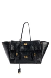 Balenciaga Medium Bel Air Carry All Croc Emobssed Leather Tote