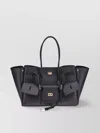 Balenciaga Structured Tote Bag With Buckle And Gold-tone In Black