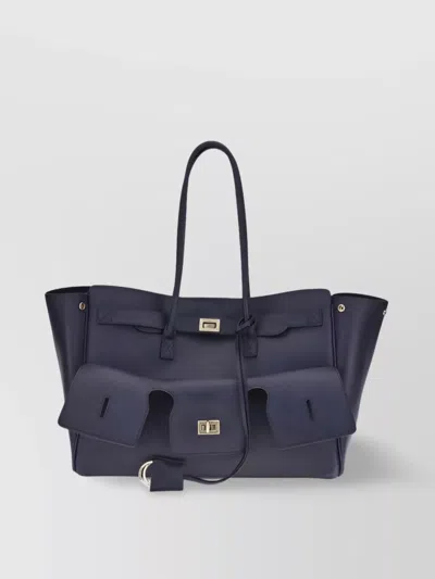 Balenciaga Medium Bel Air Shoulder Bag In Blue