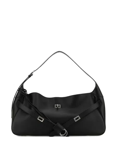 Balenciaga Hardware Metal Shoulder Bag Rectangular Shape In Black