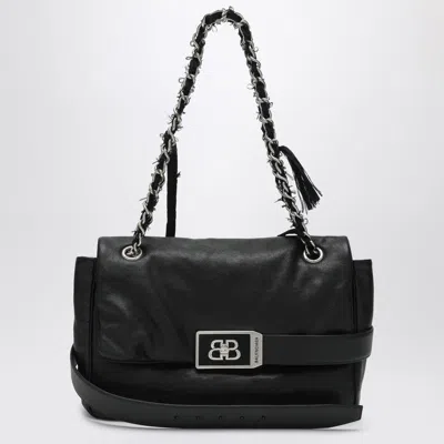 BALENCIAGA BALENCIAGA MEDIUM BLACK LEATHER SHOULDER BAG MODU WOMEN
