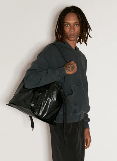 Balenciaga Men's Medium Cargo Leather Tote Bag In Black