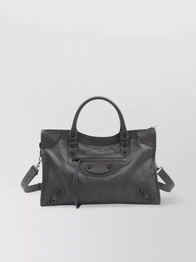 Balenciaga Medium City Beach Bag In Gray