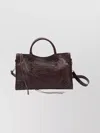 Balenciaga Le City Medium Crinkled Leather Top-handle Bag
