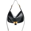 Balenciaga Womens Clicca Medium Shoulder Bag Adjustable In Black