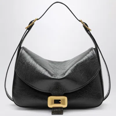 Balenciaga Medium Clicca Shoulder Bag In Lambskin Leather, Black