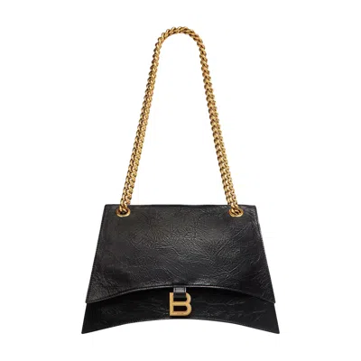 Pre-owned Balenciaga Medium Crush Chain Bag 'black'