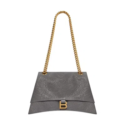 Pre-owned Balenciaga Medium Crush Chain Bag 'dark Grey'
