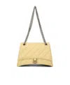 Balenciaga Crush Chain Quilted Medium Shoulder Bag In Yellow