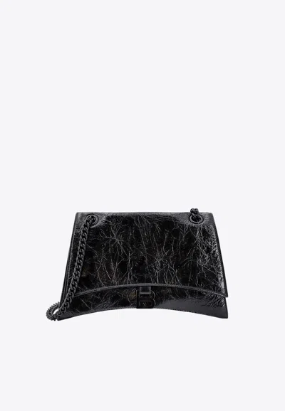 Balenciaga Crush M Shoulder Bag In Black