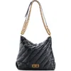 Balenciaga Crush Hobo S Leather Bag In 1000 Black