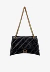 Balenciaga Women's Crush Chain Bag M In Black