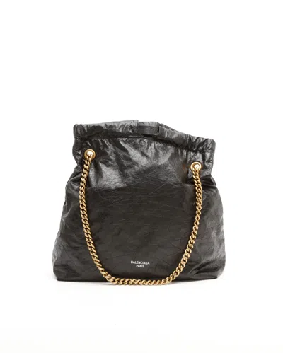 Balenciaga Medium Crush Tote Bag In Black