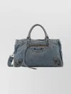 Balenciaga Le City Medium Denim Shoulder Bag