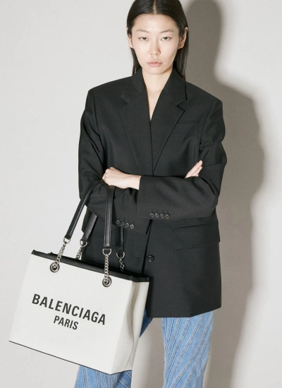 Balenciaga Medium Duty Free Tote Bag In Cream