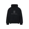Balenciaga Black Hoodie With Fixed Hood And Logo Lettering On The Front In Cotton Man In Black