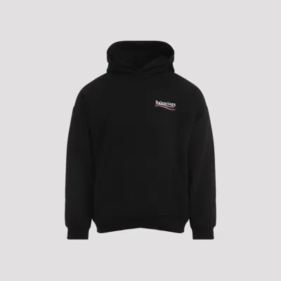 Balenciaga Distressed Political Campaign Hoodie In Black
