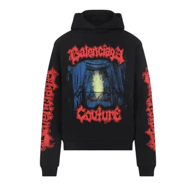Pre-owned Balenciaga Medium Fit Hoodie 'black' | Women's Size M