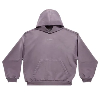 Pre-owned Balenciaga Medium Fit Hoodie 'purple'