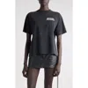 Balenciaga Medium Fit Masking Tape Logo Dry Jersey T-shirt In Black