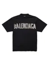 Balenciaga Medium Fit New Tape Type T-shirt In Black