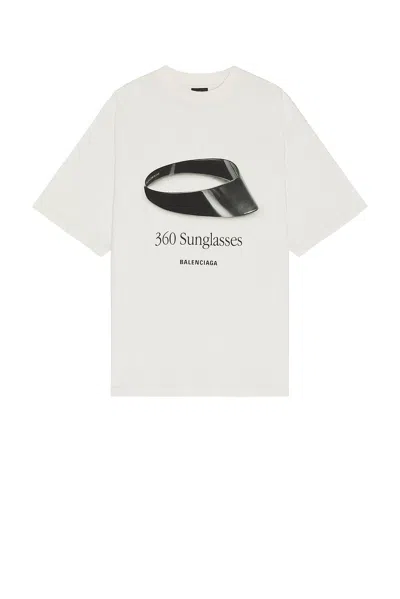 Balenciaga Medium Fit Short Sleeve T-shirt In Dirty White