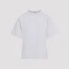 Balenciaga Cotton T-shirt With Logo Embroidery In Gray